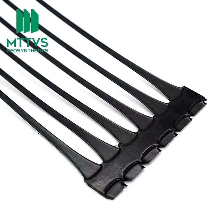 Uniaxial tensile plastic geogrid